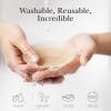 imageNippies Nipple Cover  Sticky On Two Sides Adhesive Silicone Reusable Nipple Pasties for Women with Travel BoxCrme