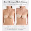 imageNippies Sticky Bra  Adhesive Strapless Backless Bra for Women Seamless Coverage Push Up Support  Crme with Travel BagCrme