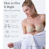 imageNippies Sticky Bra  Adhesive Strapless Backless Bra for Women Seamless Coverage Push Up Support  Crme with Travel BagCrme