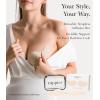 imageNippies Sticky Bra  Adhesive Strapless Backless Bra for Women Seamless Coverage Push Up Support  Crme with Travel BagCrme