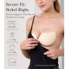 imageNippies Sticky Bra  Adhesive Strapless Backless Bra for Women Seamless Coverage Push Up Support  Crme with Travel BagCrme