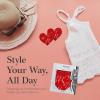 imageNippies Womens Waterproof Adhesive Fabric Nipple Cover PastiesRed