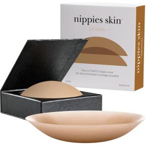 imageNippies Nipple Covers for Women  Sticky Adhesive Silicone Pasties  Reusable Pasty Nipple Cover with Travel BoxCircles Coco