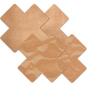 imageNippies Womens Waterproof Adhesive Fabric Nipple Cover PastiesCaramel