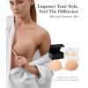 imageNippies Silicone Contour Bra  34C Caramel  Reusable Strapless Sticky Bra for Women with Shaping Support Adjustable Front Closure Deep Round Cups ampamp X Alignment Guide  Backless Outfit Solution